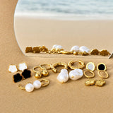 Elovaan Flowers Earrings Style 2 | 18K Gold PVD | Waterproof