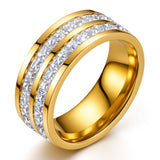 Elovaan Ring Gold Steel (Size 6) | 18K Gold PVD | Waterproof