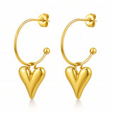 Elovaan Hearts Earrings | 18K Gold PVD | Waterproof