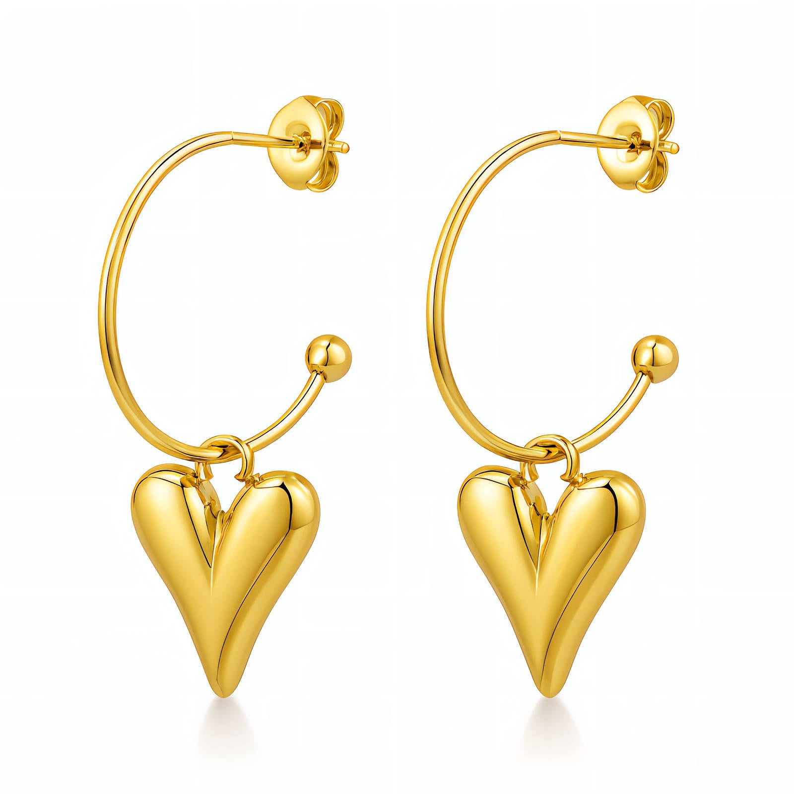 Elovaan Hearts Earrings | 18K Gold PVD | Waterproof