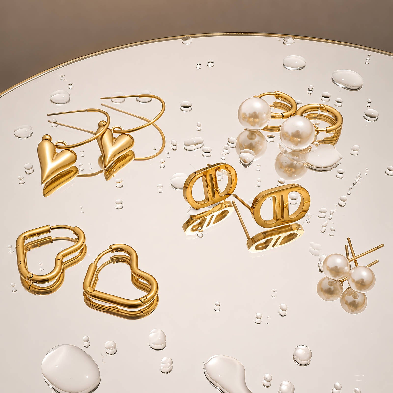 Elovaan Hearts Earrings | 18K Gold PVD | Waterproof