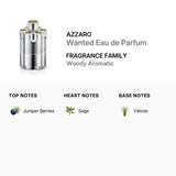 Azzaro Men's Wanted Eau de Parfum EDP 3.4 oz Fragrances Item No. 3614273903172